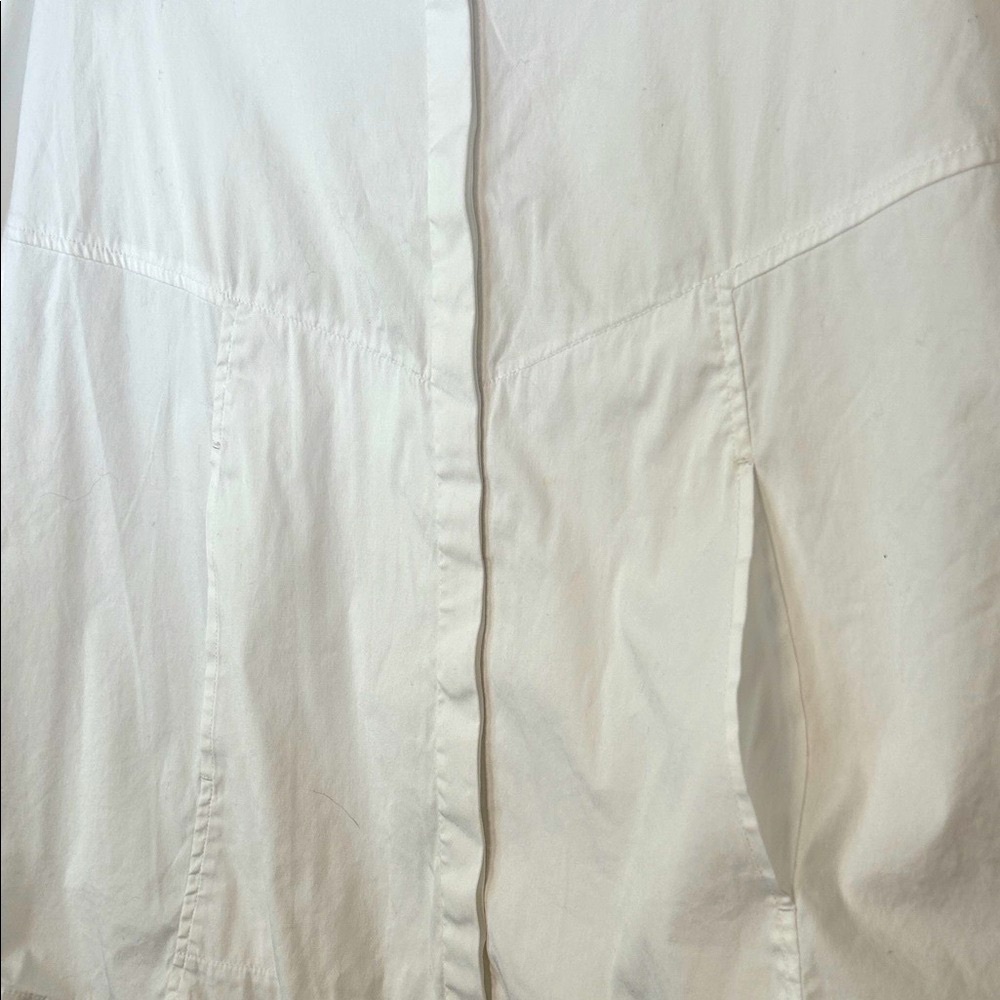 Habitat White Button Down Swing Blouse for Women SZ M - Picture 5 of 9